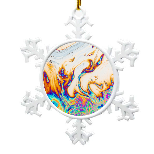 Marble & Fire - snowflake decoration by Uma Prabhakar Gokhale