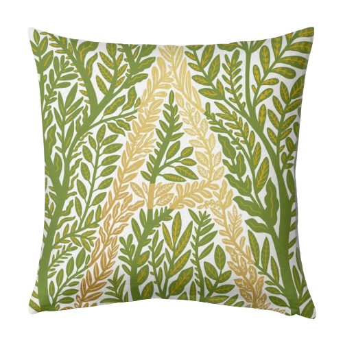 Botanical Metallic A Monogram - designed cushion by Samantha Dolan