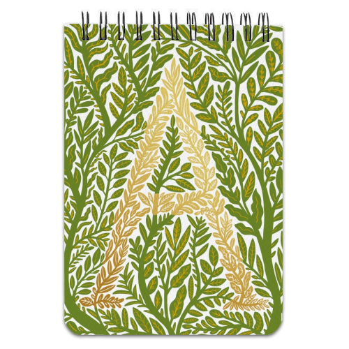 Botanical Metallic A Monogram - personalised A4, A5, A6 notebook by Samantha Dolan