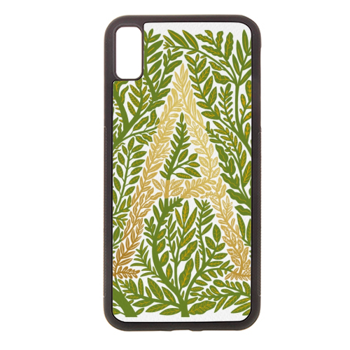 Botanical Metallic A Monogram - stylish phone case by Samantha Dolan
