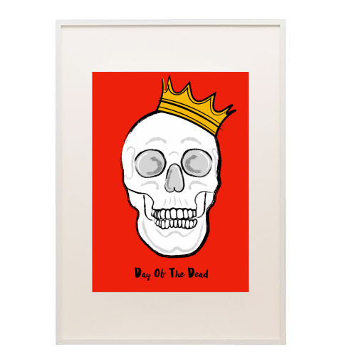 Day Of The Dead Skull - framed poster print by Adam Regester