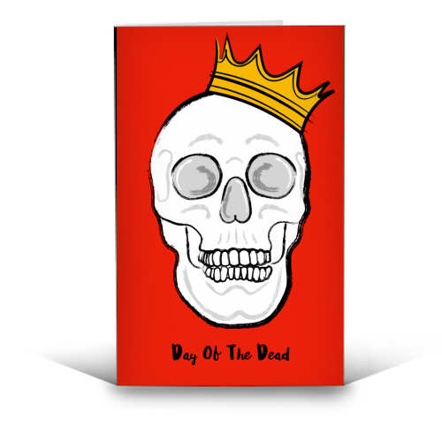 Day Of The Dead Skull - funny greeting card by Adam Regester