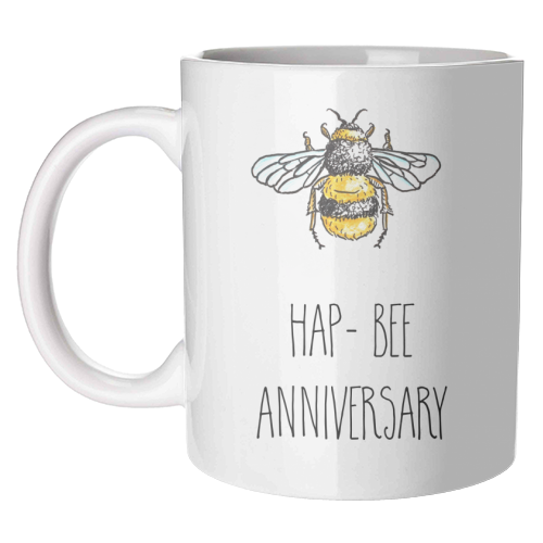 Bee Anniversary - unique mug by Adam Regester