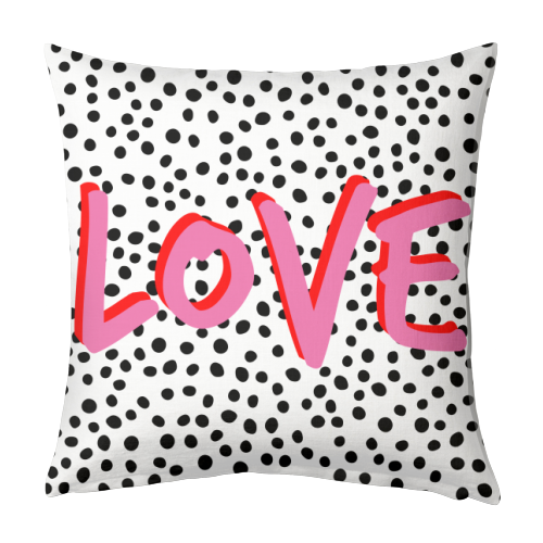 LOVE Polka Dot - designed cushion by The 13 Prints