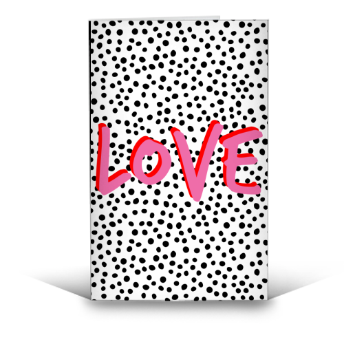 LOVE Polka Dot - funny greeting card by The 13 Prints