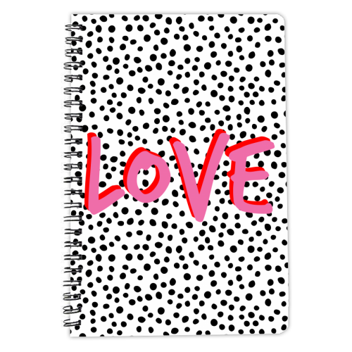 LOVE Polka Dot - personalised A4, A5, A6 notebook by The 13 Prints