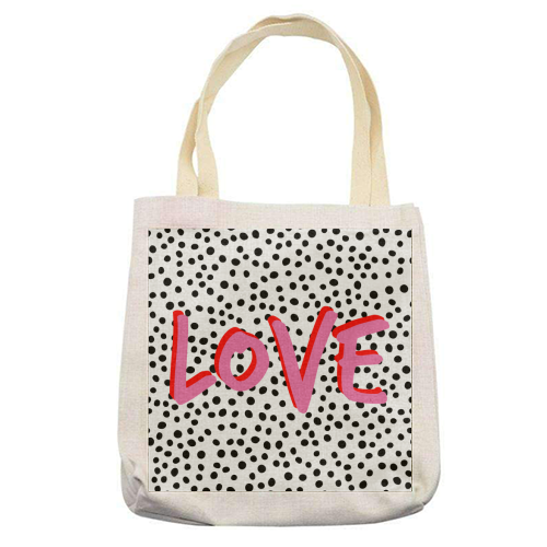 LOVE Polka Dot - printed tote bag by The 13 Prints