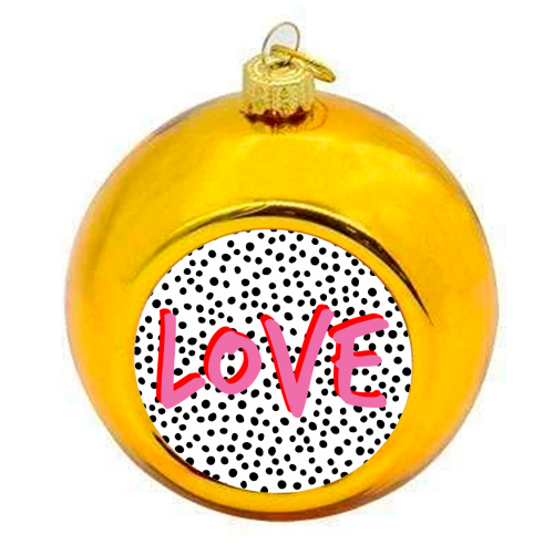 LOVE Polka Dot - colourful christmas bauble by The 13 Prints