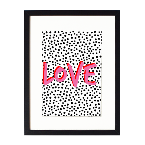 LOVE Polka Dot - framed poster print by The 13 Prints