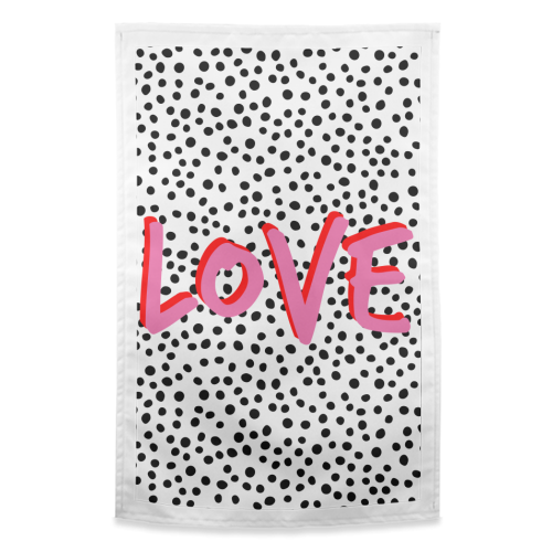 LOVE Polka Dot - funny tea towel by The 13 Prints