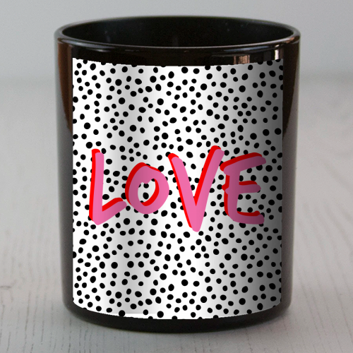 LOVE Polka Dot - scented candle by The 13 Prints