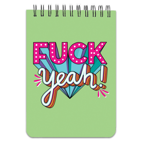 Fuck Yeah - personalised A4, A5, A6 notebook by Katie Ruby Miller
