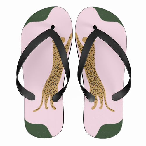 Leopards - funny flip flops by Ella Seymour