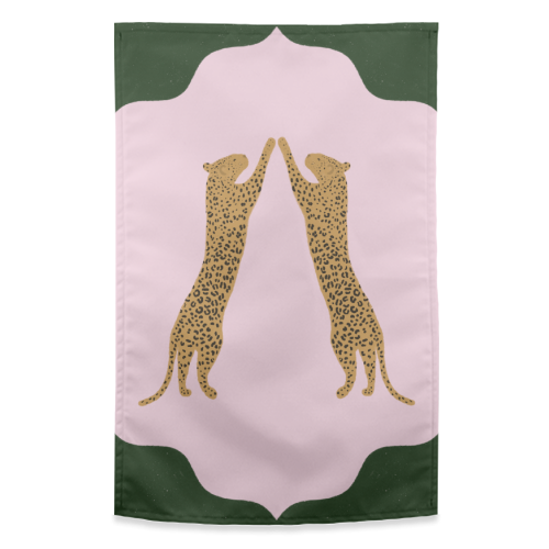 Leopards - funny tea towel by Ella Seymour