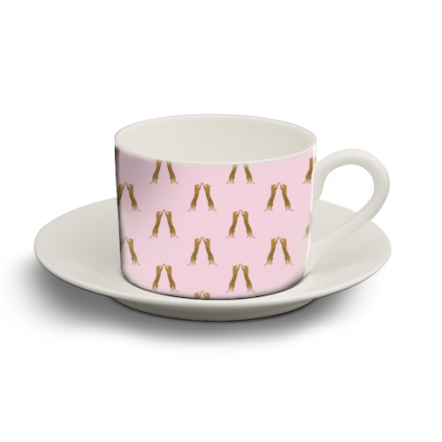 Leopards - personalised cup and saucer by Ella Seymour