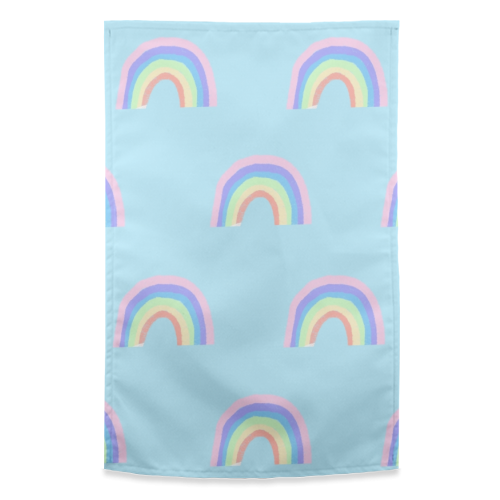 Rainbows - funny tea towel by Ella Seymour