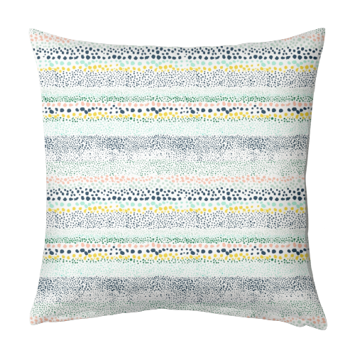 Little Textured Dots White - designed cushion by Ninola Design