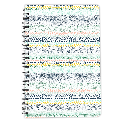 Little Textured Dots White - personalised A4, A5, A6 notebook by Ninola Design