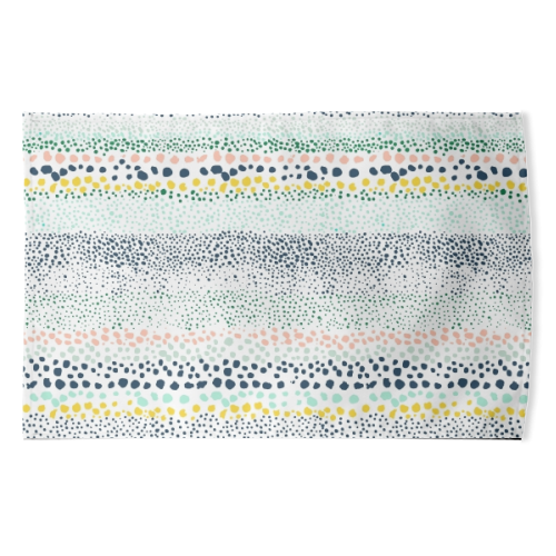 Little Textured Dots White - funny tea towel by Ninola Design