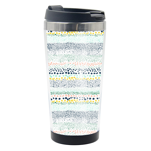 Little Textured Dots White - photo water bottle by Ninola Design