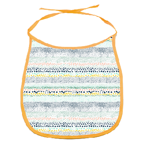 Little Textured Dots White - funny baby bib by Ninola Design