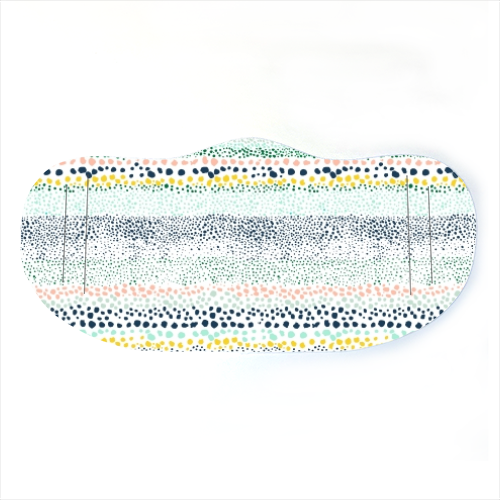 Little Textured Dots White - face cover mask by Ninola Design