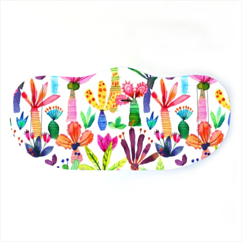 Cute Colorful Palms Garden - face cover mask by Ninola Design