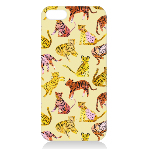 Safari Tigers and Leopards - unique phone case by Ninola Design