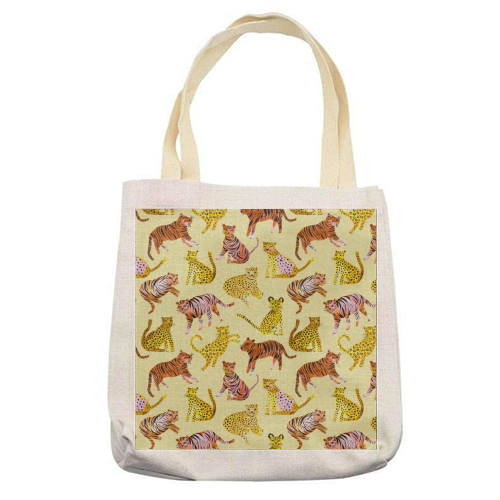 Safari Tigers and Leopards - printed tote bag by Ninola Design