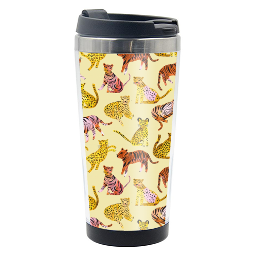 Safari Tigers and Leopards - photo water bottle by Ninola Design