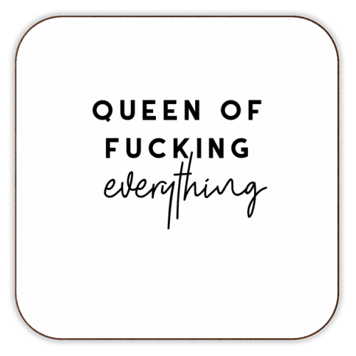 Queen of fucking everything - personalised beer coaster by The 13 Prints