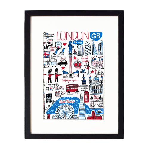London - framed poster print by Julia Gash