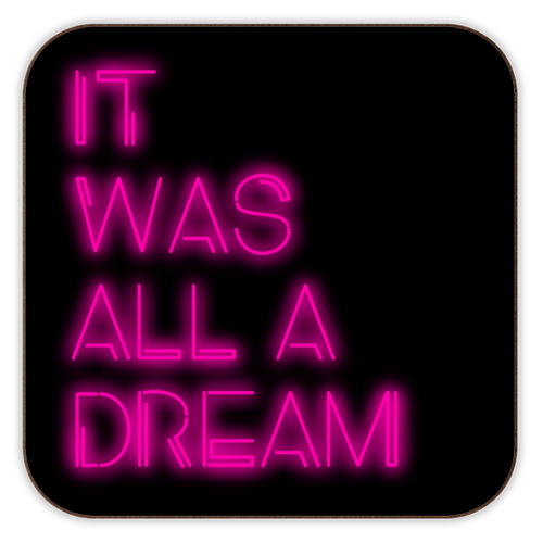 IT WAS ALL A DREAM - personalised beer coaster by Lilly Rose