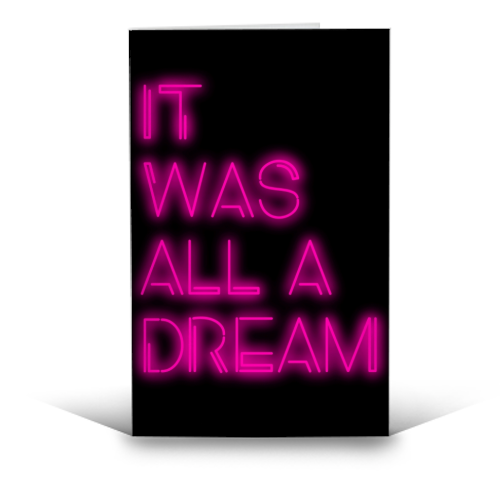 IT WAS ALL A DREAM - funny greeting card by Lilly Rose