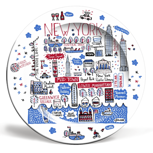 New York - ceramic dinner plate by Julia Gash