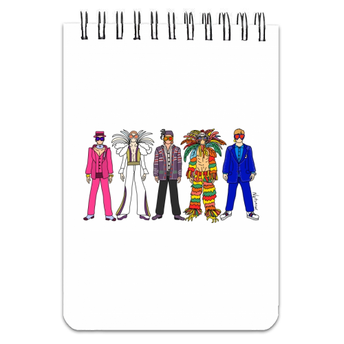 Elton - personalised A4, A5, A6 notebook by Notsniw Art