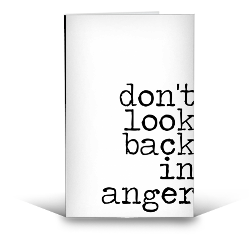 Don't Look Back In Anger - funny greeting card by The 13 Prints