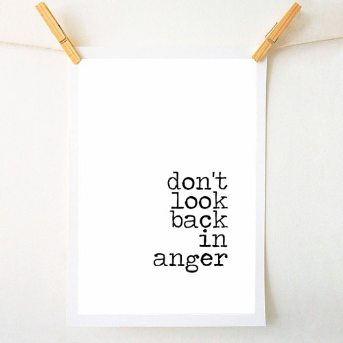 Don't Look Back In Anger - A1 - A4 art print by The 13 Prints