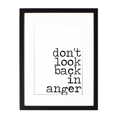 Don't Look Back In Anger - framed poster print by The 13 Prints