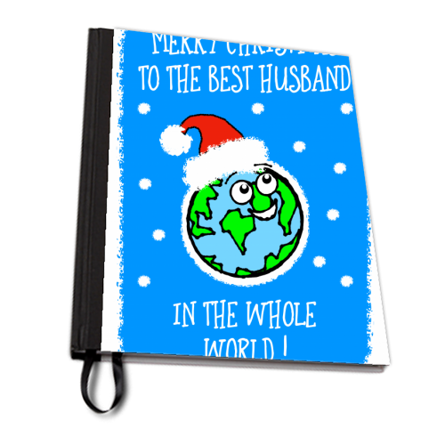 Best Husband Christmas Greeting - designed notebook by Adam Regester
