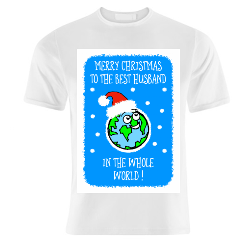 Best Husband Christmas Greeting - unique t shirt by Adam Regester