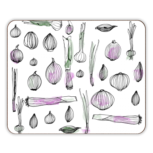Onion harvest - designer placemat by Michelle Walker