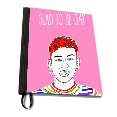 Glad To Be Gay ! - personalised A4, A5, A6 notebook by Adam Regester