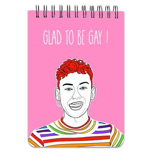 Glad To Be Gay ! - personalised A4, A5, A6 notebook by Adam Regester