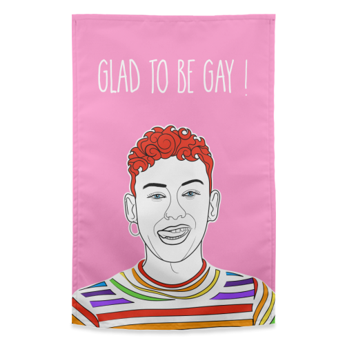 Glad To Be Gay ! - funny tea towel by Adam Regester