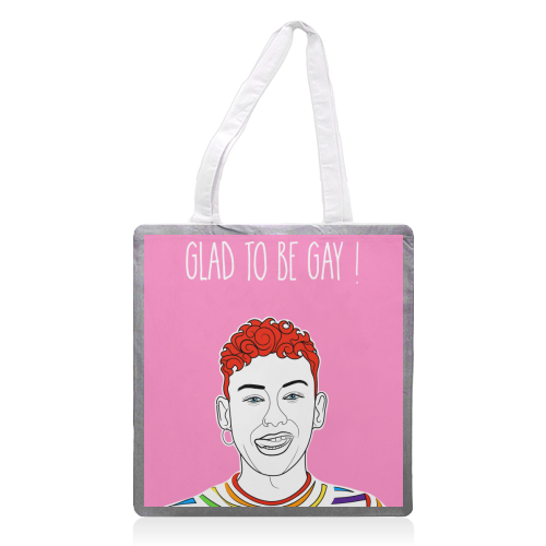 Glad To Be Gay ! - printed tote bag by Adam Regester