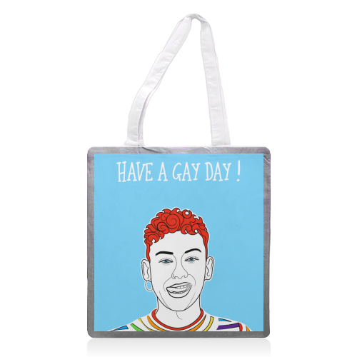 Have A Gay Day ! - printed tote bag by Adam Regester