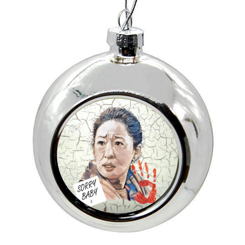 Killing Eve Theme 2 - Eve - colourful christmas bauble by Ivan Picknell