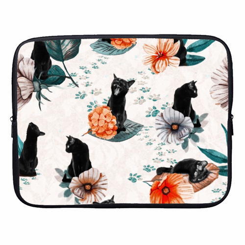 Summer Cats - designer laptop sleeve by DejaReve