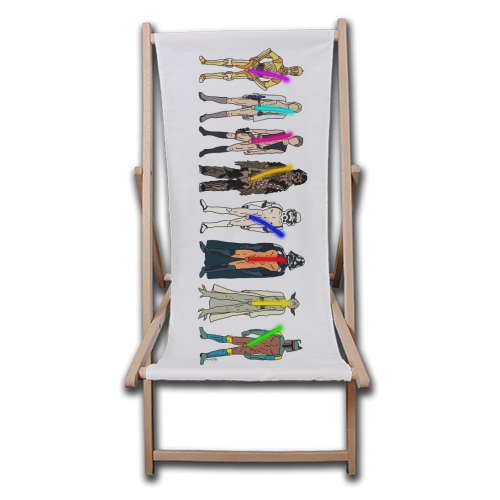Naughty Lightsabers - canvas deck chair by Notsniw Art